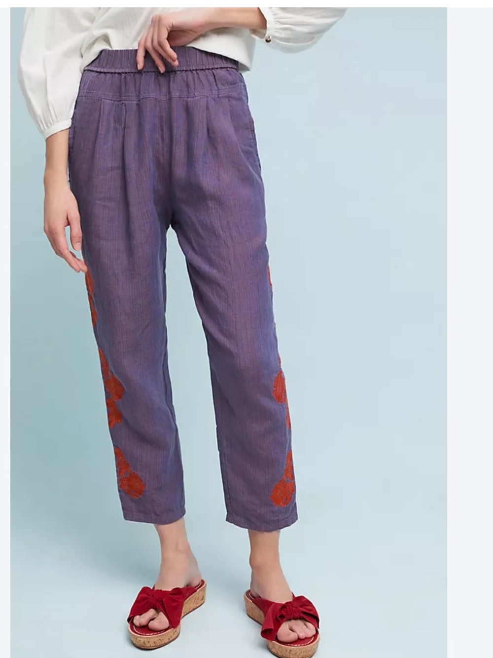 Anthropologie linen pants bottoms